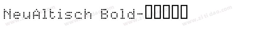 NeuAltisch Bold字体转换